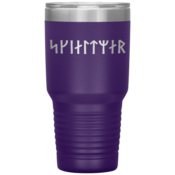 Shield Maiden Norse Futhark Runes Etched Tumbler 30ozTumblersPurple