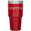 Shield Maiden Norse Futhark Runes Etched Tumbler 30ozTumblersRed