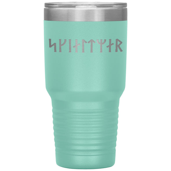 Shield Maiden Norse Futhark Runes Etched Tumbler 30ozTumblersTeal