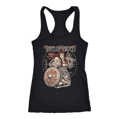 Shield Maiden Racerback Tank TopT-shirtNext Level Racerback TankBlackXS