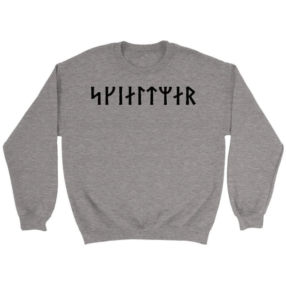 Shieldmaiden Skjaldmaer Black Runes Unisex Crewneck SweatshirtT-shirtCrewneck SweatshirtSport GreyS