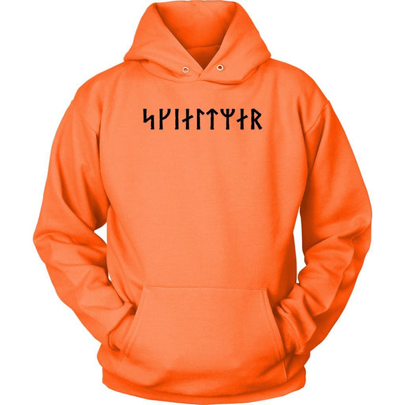 Shieldmaiden Skjaldmaer Black Runes Unisex HoodieT-shirtUnisex HoodieNeon OrangeS