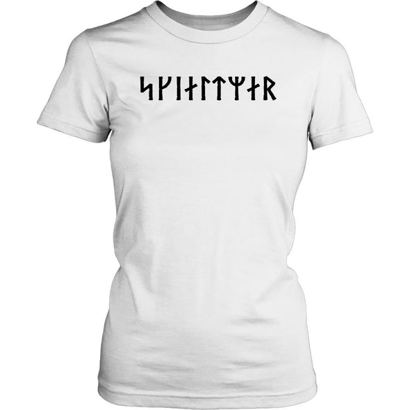 Shieldmaiden Skjaldmaer Black Runes Womens T-ShirtT-shirtDistrict Womens ShirtWhiteXS