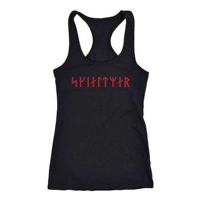 Shieldmaiden Skjaldmaer Red Runes Racerback TankT-shirtNext Level Racerback TankBlackXS