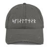 Shieldmaiden Skjaldmær Runes Distressed CapCharcoal Grey