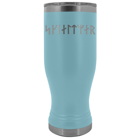 Shieldmaiden Skjaldmaer Runes Etched Tumbler 20ozTumblersLight Blue