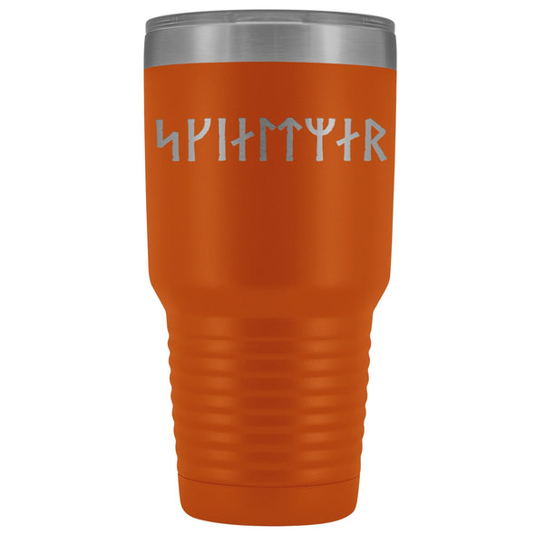 Shieldmaiden Skjaldmaer Runes Etched Tumbler 30ozTumblersOrange