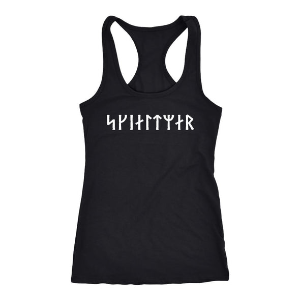 Shieldmaiden Skjaldmaer Runes Racerback TankT-shirtNext Level Racerback TankBlackXS