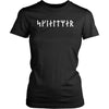 Shieldmaiden Skjaldmaer Runes Womens T-ShirtT-shirtDistrict Womens ShirtBlackXS