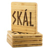 Skál Norse Cheers Bamboo Coasters 4piece SetCoasters