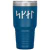 Skál Norse Viking Futhark Runes Etched Tumbler 30ozTumblersBlue