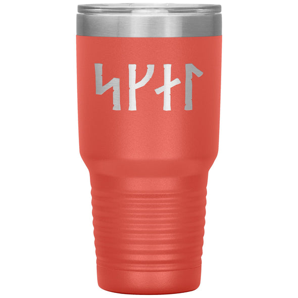 Skál Norse Viking Futhark Runes Etched Tumbler 30ozTumblersCoral