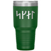 Skál Norse Viking Futhark Runes Etched Tumbler 30ozTumblersGreen