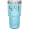 Skál Norse Viking Futhark Runes Etched Tumbler 30ozTumblersLight Blue