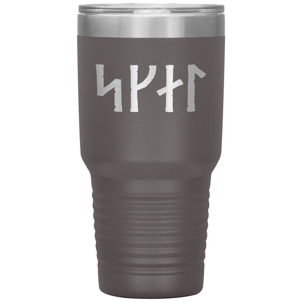 Skál Norse Viking Futhark Runes Etched Tumbler 30ozTumblersPewter