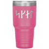 Skál Norse Viking Futhark Runes Etched Tumbler 30ozTumblersPink