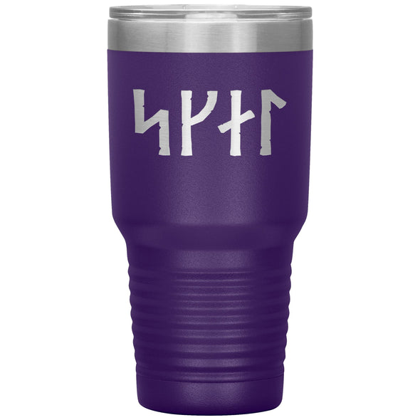 Skál Norse Viking Futhark Runes Etched Tumbler 30ozTumblersPurple