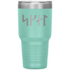 Skál Norse Viking Futhark Runes Etched Tumbler 30ozTumblersTeal