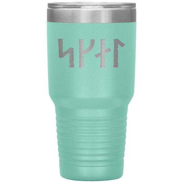 Skál Norse Viking Futhark Runes Etched Tumbler 30ozTumblersTeal