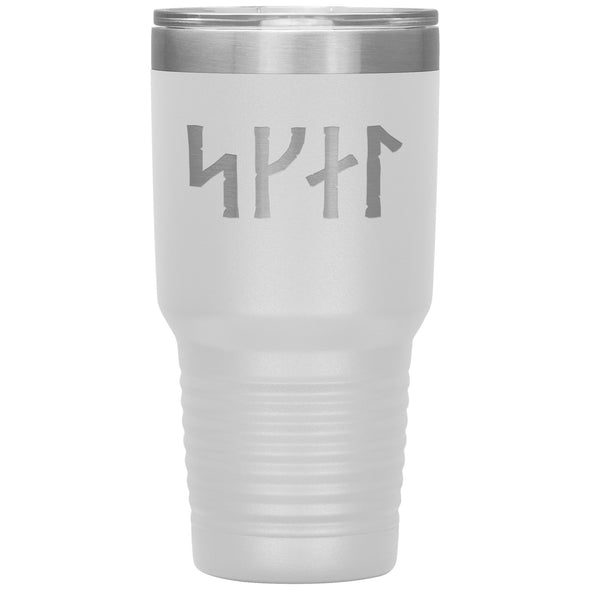 Skál Norse Viking Futhark Runes Etched Tumbler 30ozTumblersWhite