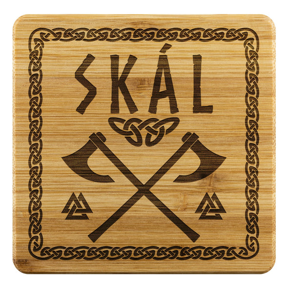 Skál Norse Viking Knotwork Wood Coasters x4CoastersBamboo Coaster - 4pc