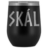 Skál Old Norse Cheers Wine TumblerWine TumblerBlack