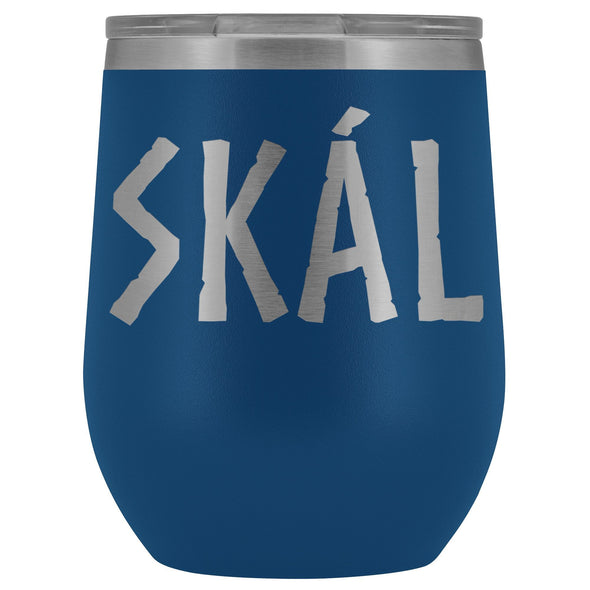 Skál Old Norse Cheers Wine TumblerWine TumblerBlue