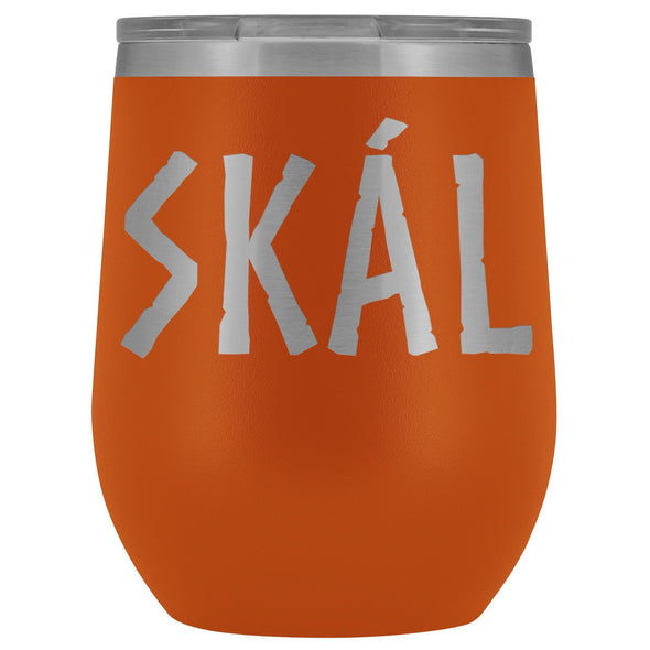 Skál Old Norse Cheers Wine TumblerWine TumblerOrange