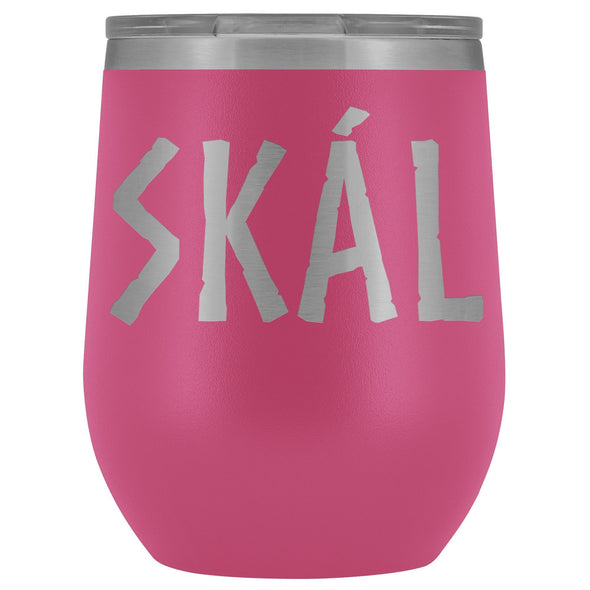 Skál Old Norse Cheers Wine TumblerWine TumblerPink