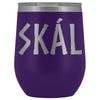 Skál Old Norse Cheers Wine TumblerWine TumblerPurple