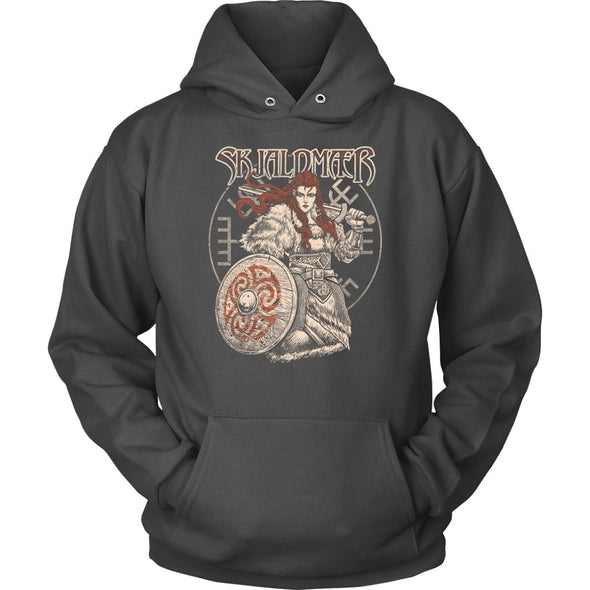 Skjaldmaer Shield Maiden HoodieT-shirtUnisex HoodieCharcoalS