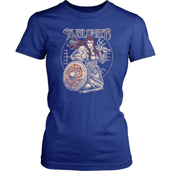 Skjaldmaer Shield Maiden Womens T-ShirtT-shirtDistrict Womens ShirtRoyal BlueXS