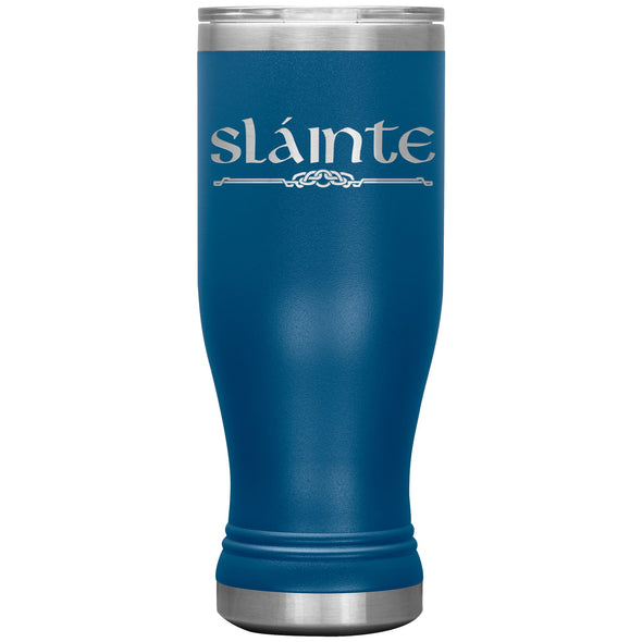 Slainte Gaelic Irish Toast Celtic Etched Boho Tumbler 20ozTumblersBlue