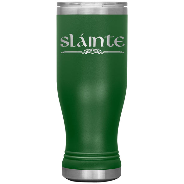 Slainte Gaelic Irish Toast Celtic Etched Boho Tumbler 20ozTumblersGreen