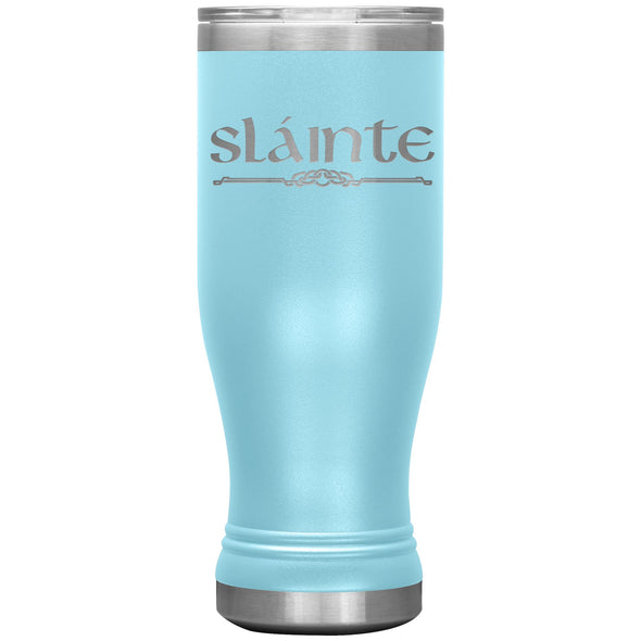 Slainte Gaelic Irish Toast Celtic Etched Boho Tumbler 20ozTumblersLight Blue