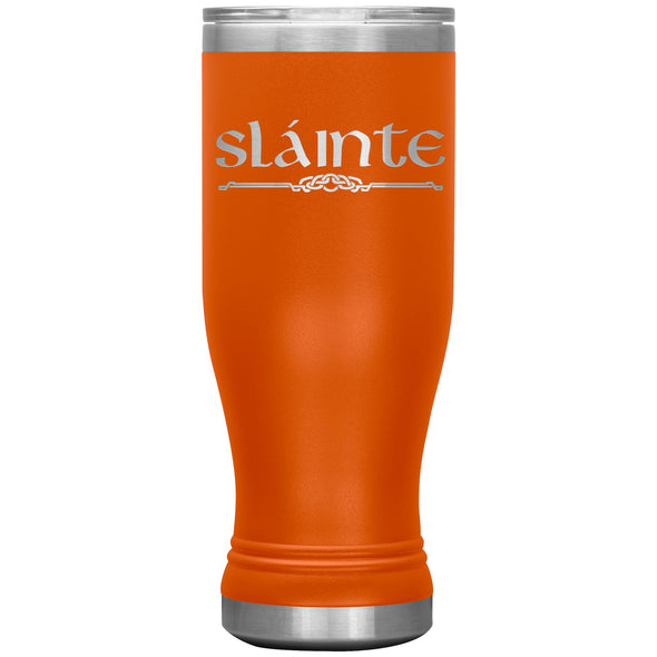 Slainte Gaelic Irish Toast Celtic Etched Boho Tumbler 20ozTumblersOrange