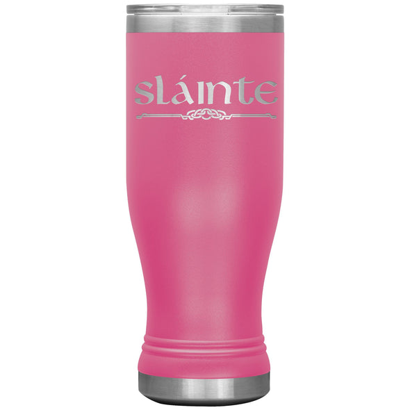 Slainte Gaelic Irish Toast Celtic Etched Boho Tumbler 20ozTumblersPink