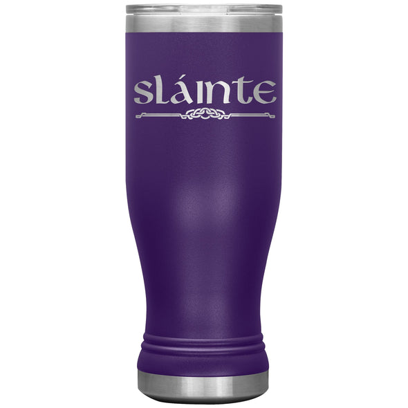 Slainte Gaelic Irish Toast Celtic Etched Boho Tumbler 20ozTumblersPurple