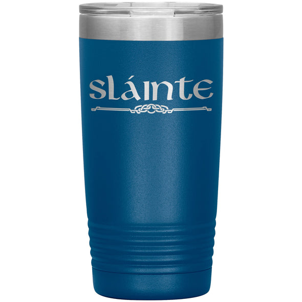 Slainte Gaelic Irish Toast Celtic Etched Tumbler 20ozTumblersBlue