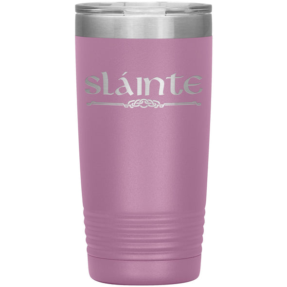 Slainte Gaelic Irish Toast Celtic Etched Tumbler 20ozTumblersLight Purple