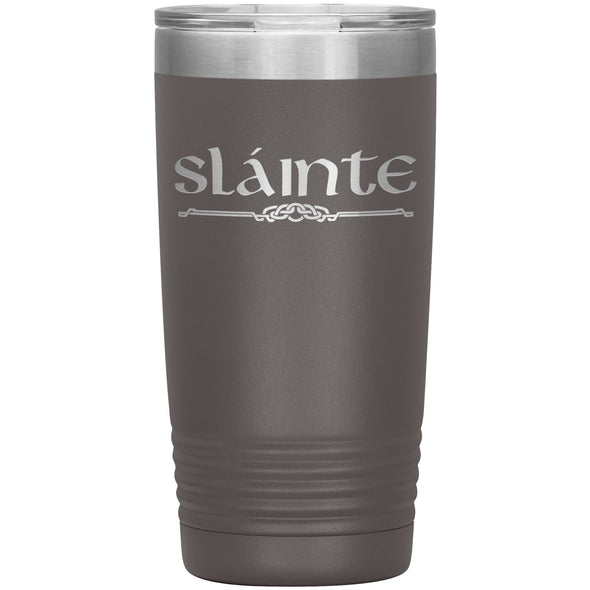 Slainte Gaelic Irish Toast Celtic Etched Tumbler 20ozTumblersPewter