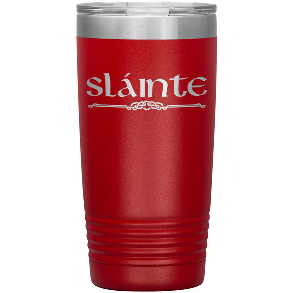 Slainte Gaelic Irish Toast Celtic Etched Tumbler 20ozTumblersRed