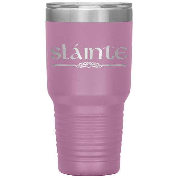 Slainte Gaelic Irish Toast Celtic Etched Tumbler 30ozTumblersLight Purple