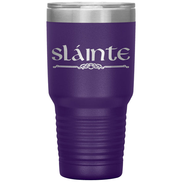 Slainte Gaelic Irish Toast Celtic Etched Tumbler 30ozTumblersPurple