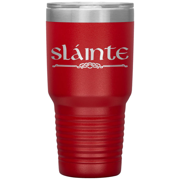 Slainte Gaelic Irish Toast Celtic Etched Tumbler 30ozTumblersRed