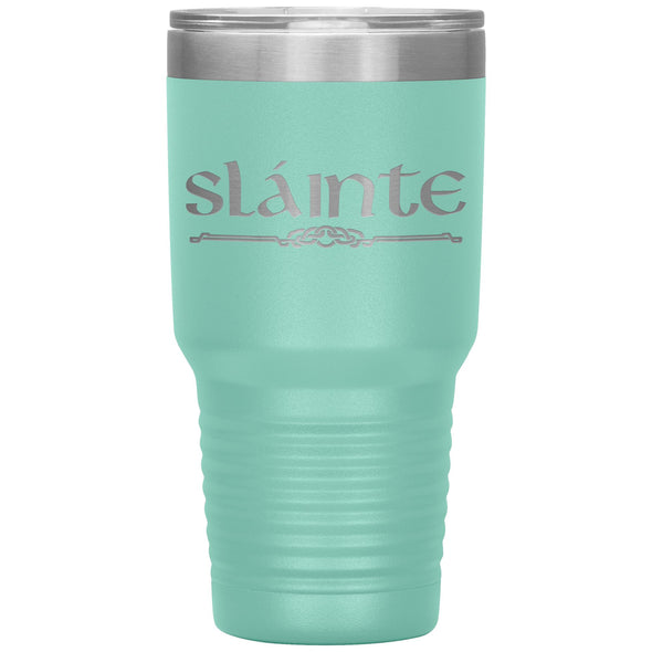 Slainte Gaelic Irish Toast Celtic Etched Tumbler 30ozTumblersTeal