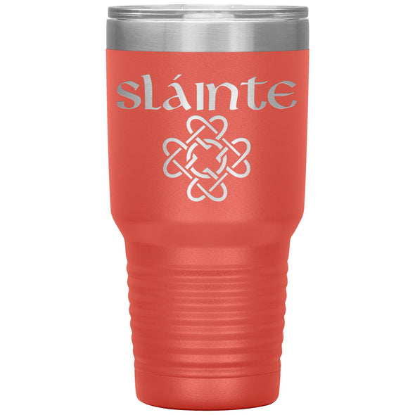 Slainte Gaelic Irish Toast Celtic Heart Knot Etched Tumbler 30ozTumblersCoral