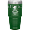 Slainte Gaelic Irish Toast Celtic Heart Knot Etched Tumbler 30ozTumblersGreen