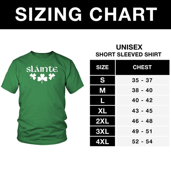 Slainte Gaelic Irish Toast Celtic Shamrocks Cotton T-ShirtT-shirt