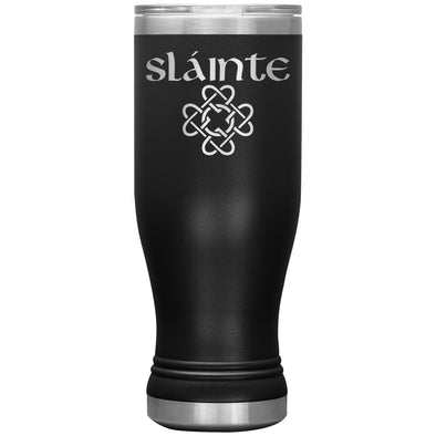 Slainte Gaelic Toast Celtic Heart Knot Etched Boho Tumbler 20ozTumblersBlack